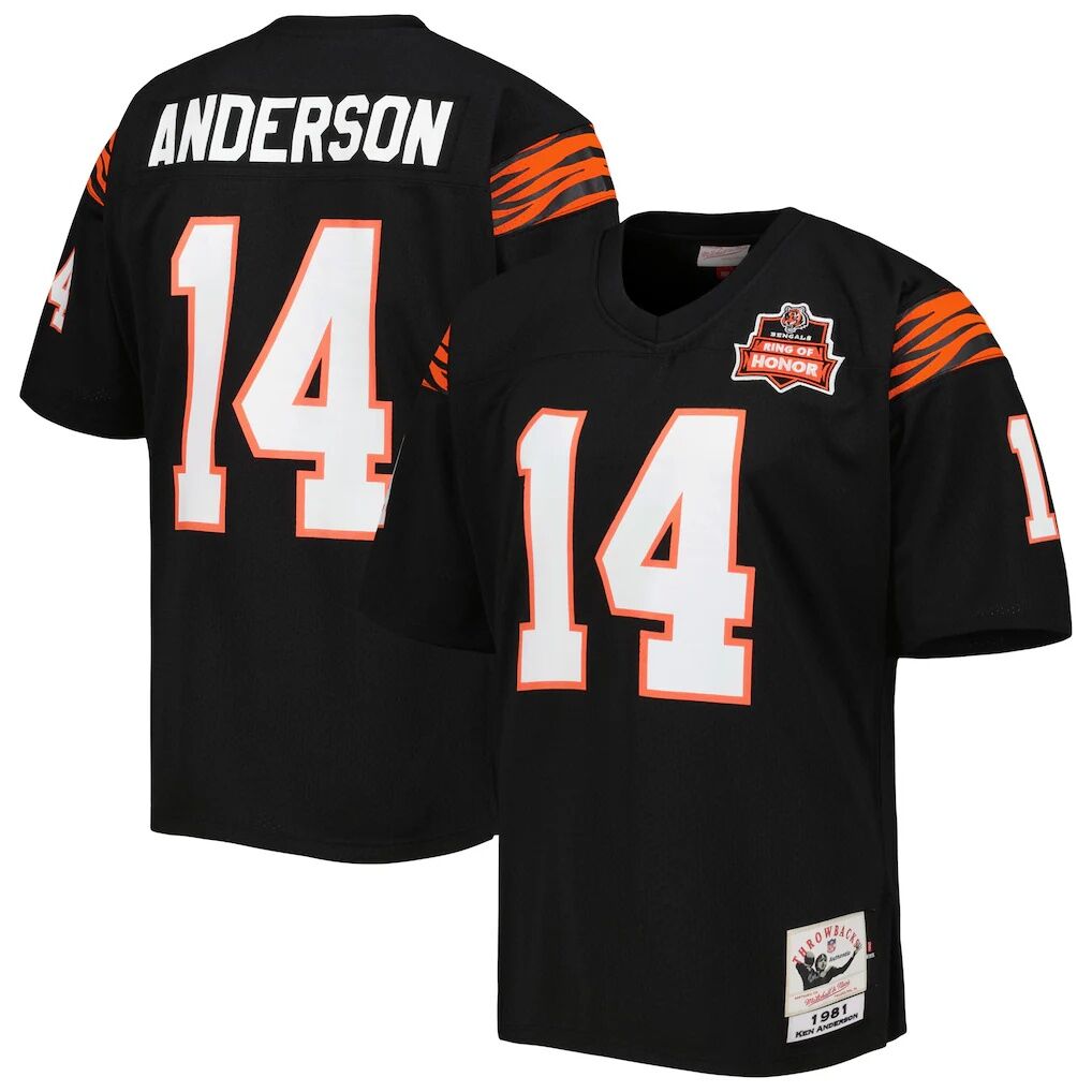 Ken Anderson Cincinnati Bengals 1981 Mitchell & Ness Authentic Throwback Retired Player Jersey