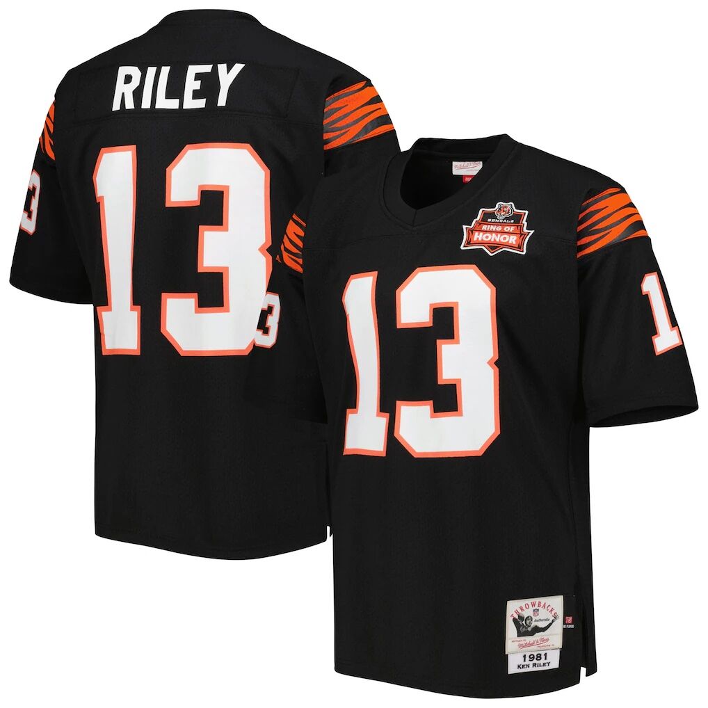 Ken Riley Cincinnati Bengals 1981 Mitchell & Ness Authentic Throwback Retired Player Jersey
