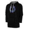 Indianapolis Colts Antigua Victory Chenille Pullover Hoodie - Black - Front View