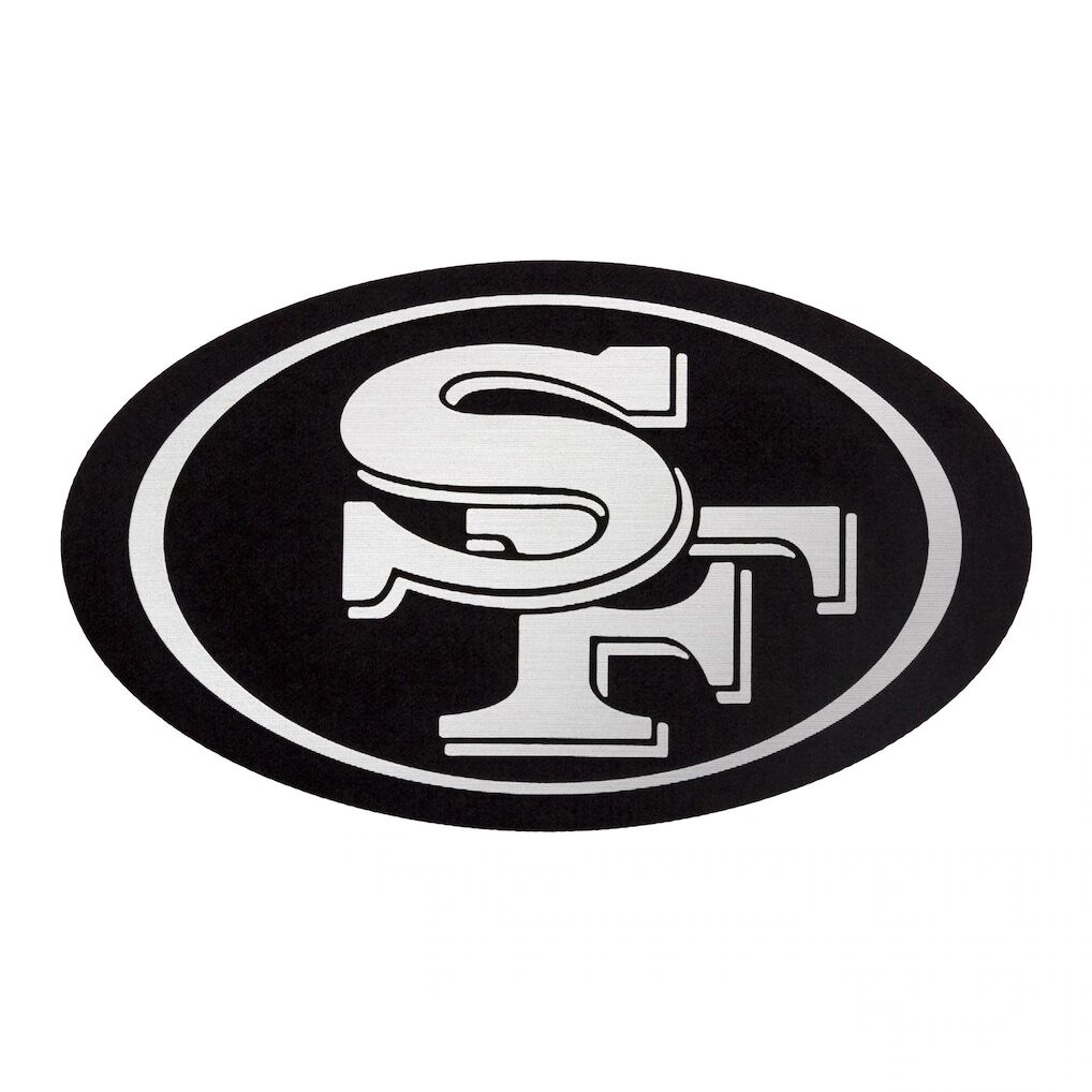 San Francisco 49ers Antigua Metallic Logo Victory Pullover Hoodie