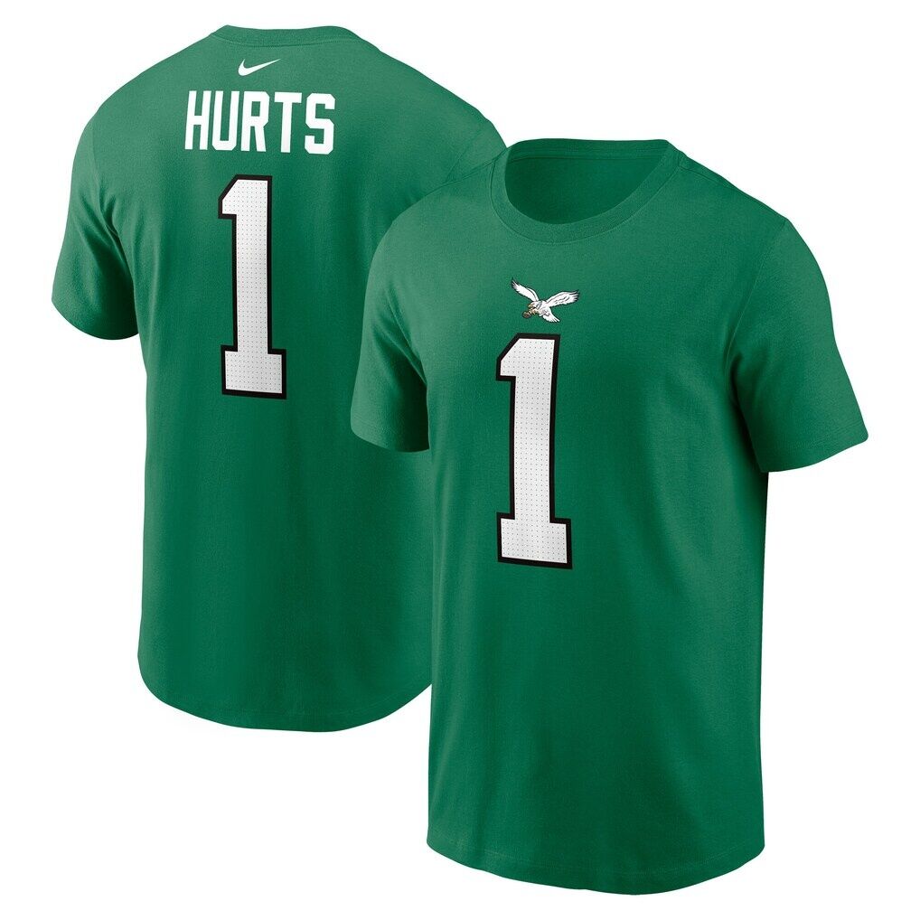Jalen Hurts Philadelphia Eagles Nike Player Name & Number T-Shirt - Kelly Green
