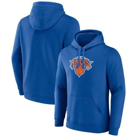 New York Knicks Logo Pullover Hoodie - Royal - Front View