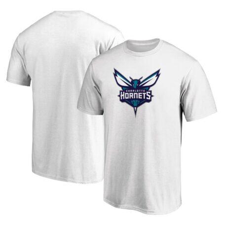 Charlotte Hornets Logo T-Shirt - White - Front View