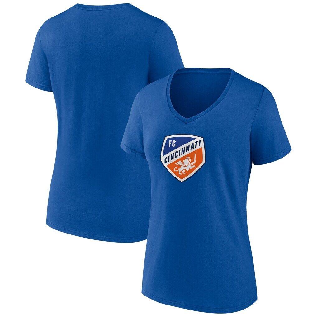 FC Cincinnati Women's Official Logo V-Neck T-Shirt - Royal