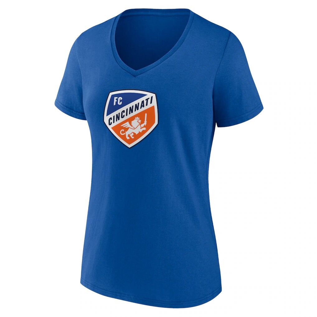 FC Cincinnati Women's Official Logo V-Neck T-Shirt - Royal