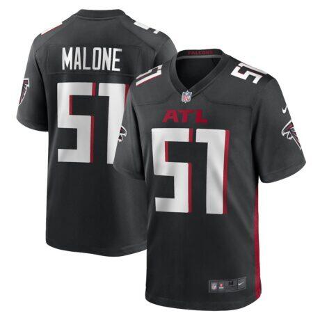 DeAngelo Malone Atlanta Falcons Nike Game Player Jersey - Black - Front View