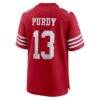 Brock Purdy San Francisco 49ers Nike Game Player Jersey - Scarlet - Detail View