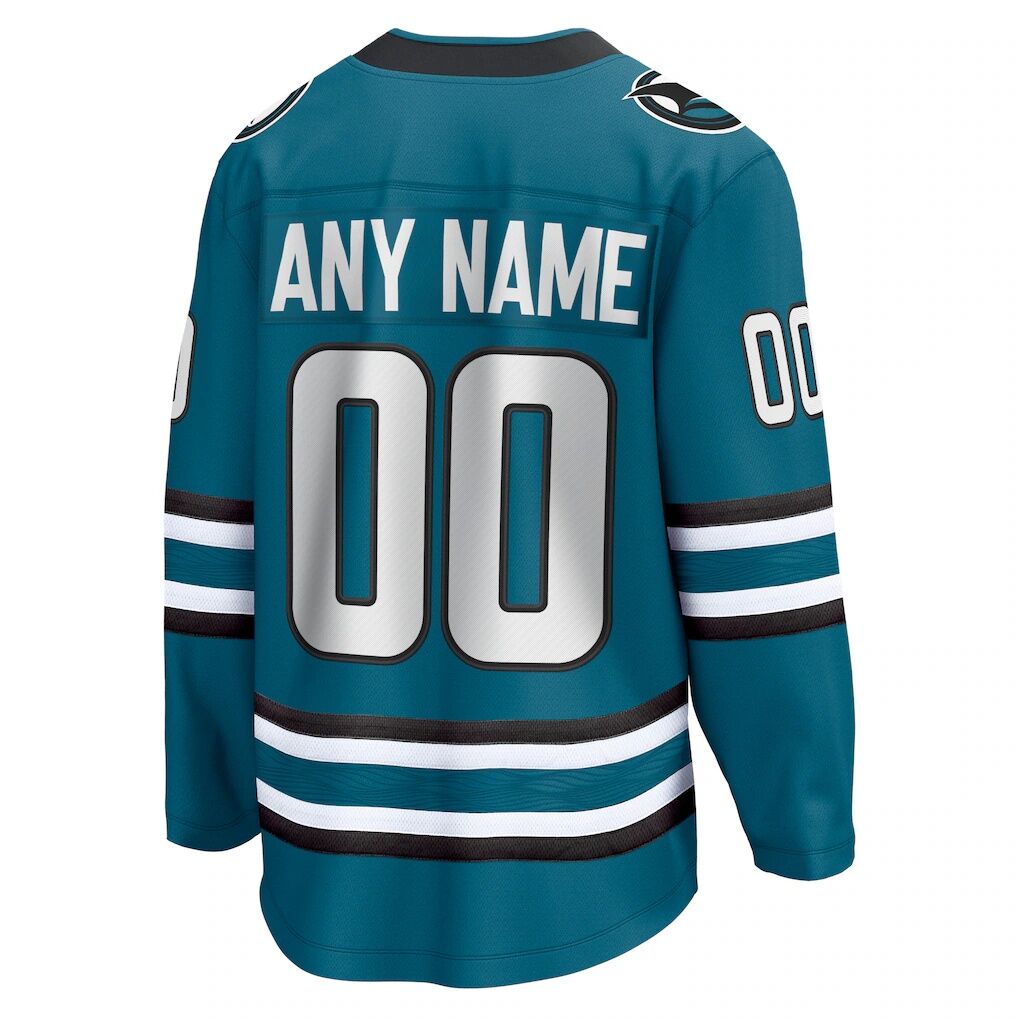 San Jose Sharks Fashion7 Home Breakaway Custom Jersey