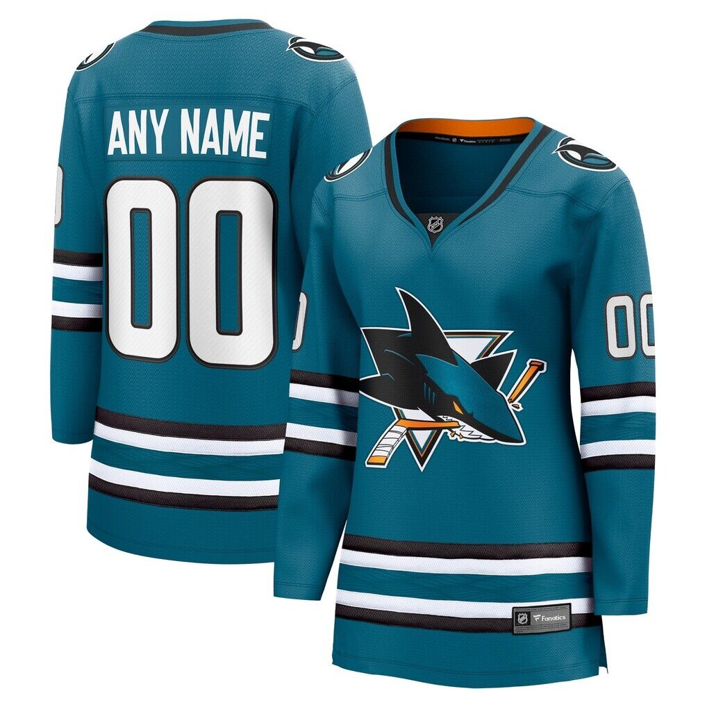 San Jose Sharks Fashion7 Women's Home Breakaway Custom Jersey