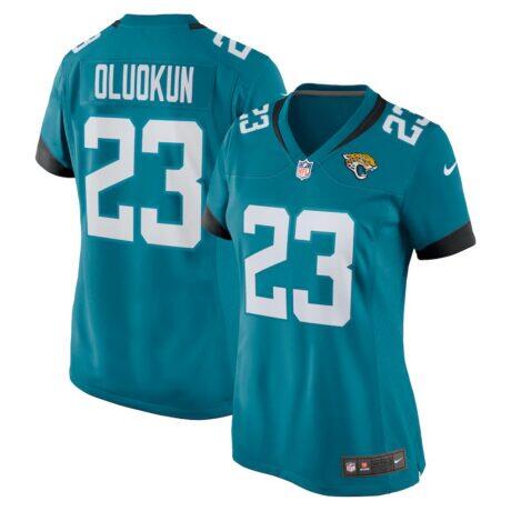 Foyesade Oluokun Jacksonville Jaguars Nike Women's Game Player Jersey - Teal - Front View