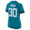 Montaric Brown Jacksonville Jaguars Nike Women's Game Player Jersey - Teal - Detail View