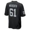 Jordan Meredith Las Vegas Raiders Nike Game Player Jersey - Black - Detail View