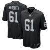 Jordan Meredith Las Vegas Raiders Nike Game Player Jersey - Black - Front View