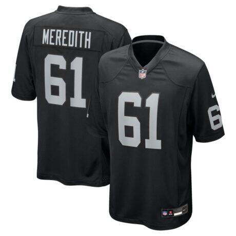 Jordan Meredith Las Vegas Raiders Nike Game Player Jersey - Black - Front View
