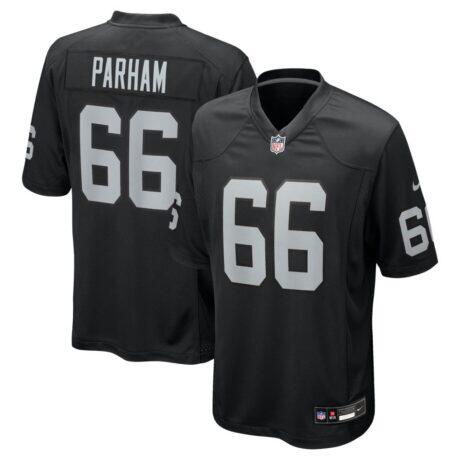 Dylan Parham Las Vegas Raiders Nike Game Player Jersey - Black - Front View