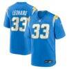 Deane Leonard Los Angeles Chargers Nike Game Player Jersey - - Front View