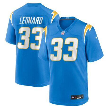 Deane Leonard Los Angeles Chargers Nike Game Player Jersey - - Front View