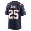Marcus Jones New England Patriots Nike Game Player Jersey - Navy - Detail View