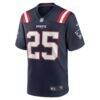 Marcus Jones New England Patriots Nike Game Player Jersey - Navy - Side View