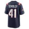 Brenden Schooler New England Patriots Nike Game Player Jersey - Navy - Detail View
