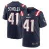 Brenden Schooler New England Patriots Nike Game Player Jersey - Navy - Front View