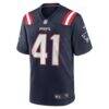 Brenden Schooler New England Patriots Nike Game Player Jersey - Navy - Side View
