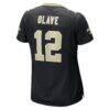 Chris Olave New Orleans Saints Nike Women's Game Player Jersey - Black - Detail View