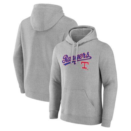 Texas Rangers Wahconah Pullover Hoodie - Gray - Front View