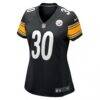 Jaylen Warren Pittsburgh Steelers Nike Women's Game Player Jersey - Black - Side View