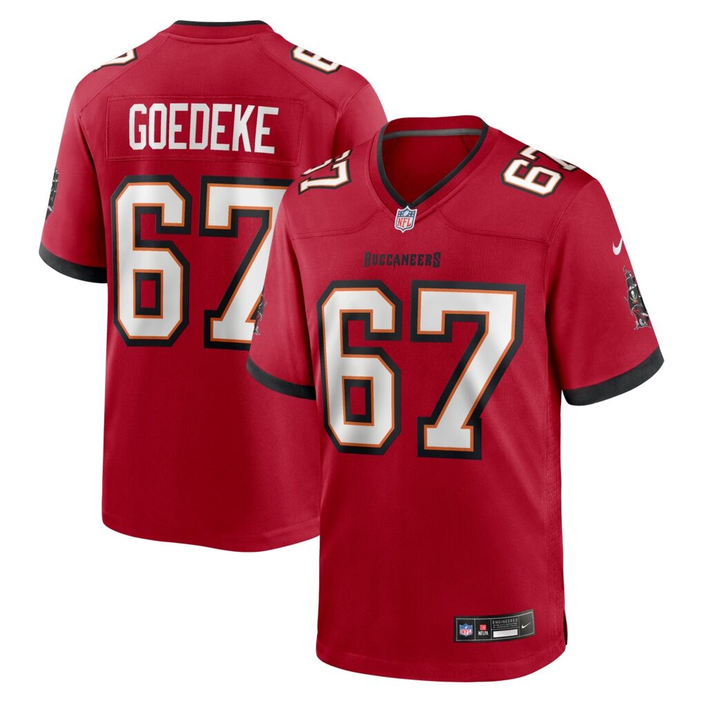 Luke Goedeke Tampa Bay Buccaneers Nike Game Player Jersey
