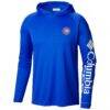 Chicago Cubs Columbia Terminal Tackle Long Sleeve Hoodie T-Shirt - - Side View