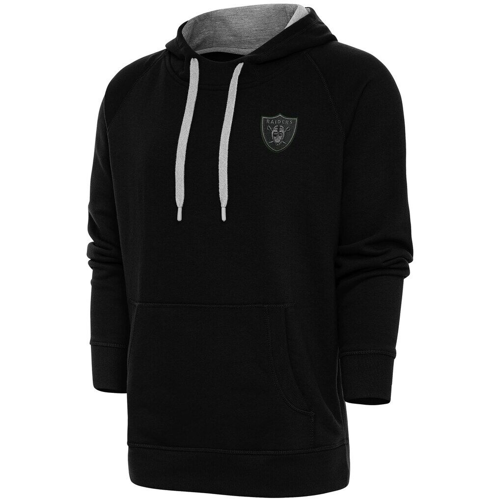 Las Vegas Raiders Antigua Tonal Logo Victory Pullover Hoodie