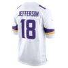 Justin Jefferson Minnesota Vikings Nike Game Player Jersey - White - Detail View