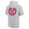 Atlanta United FC Fashion7 Unisex Elements Super Soft Fleece Short Sleeve Pullover Hoodie - Gray - Detail View