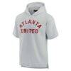 Atlanta United FC Fashion7 Unisex Elements Super Soft Fleece Short Sleeve Pullover Hoodie - Gray - Side View
