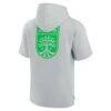 Austin FC Fashion7 Unisex Elements Super Soft Fleece Short Sleeve Pullover Hoodie - Gray - Detail View