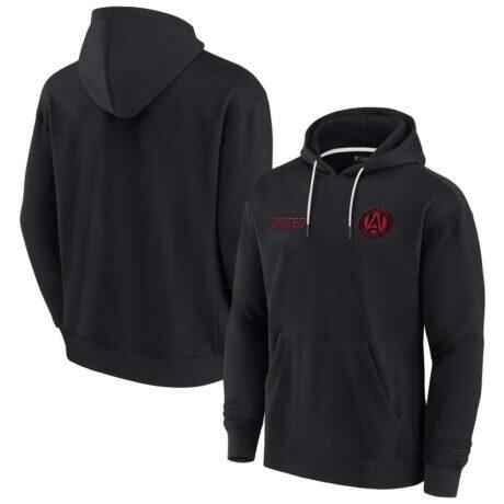 Atlanta United FC Fashion7 Unisex Elements Super Soft Fleece Pullover Hoodie - Black - Front View
