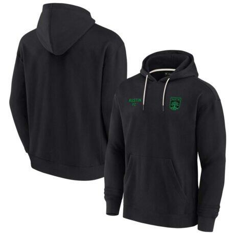 Austin FC Fashion7 Unisex Elements Super Soft Fleece Pullover Hoodie - Black - Front View
