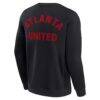 Atlanta United FC Fashion7 Unisex Super Soft Pullover Crew Sweatshirt - Black - Detail View