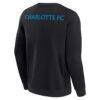 Charlotte FC Fashion7 Unisex Super Soft Pullover Crew Sweatshirt - Black - Detail View