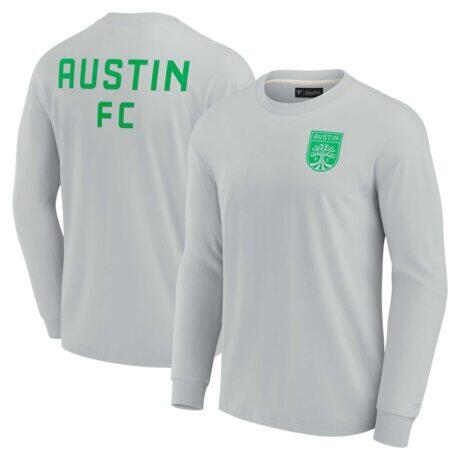 Austin FC Fashion7 Unisex Elements Super Soft Long Sleeve T-Shirt - Gray - Front View