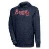 Atlanta Braves Antigua Action Pullover Hoodie - - Front View