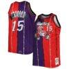 Vince Carter Toronto Raptors Mitchell & Ness Big & Tall Hardwood Classics 1998/99 Split Swingman Jersey - - Front View