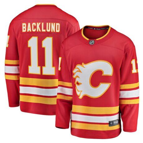Mikael Backlund Calgary Flames Fashion7 Home Breakaway Player Jersey - Red - Front View