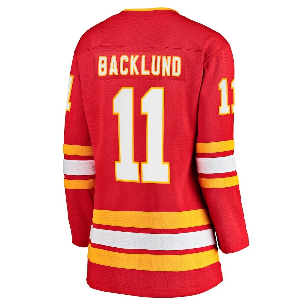 Mikael Backlund Calgary Flames Fashion7 Women's Home Team Breakaway Player Jersey