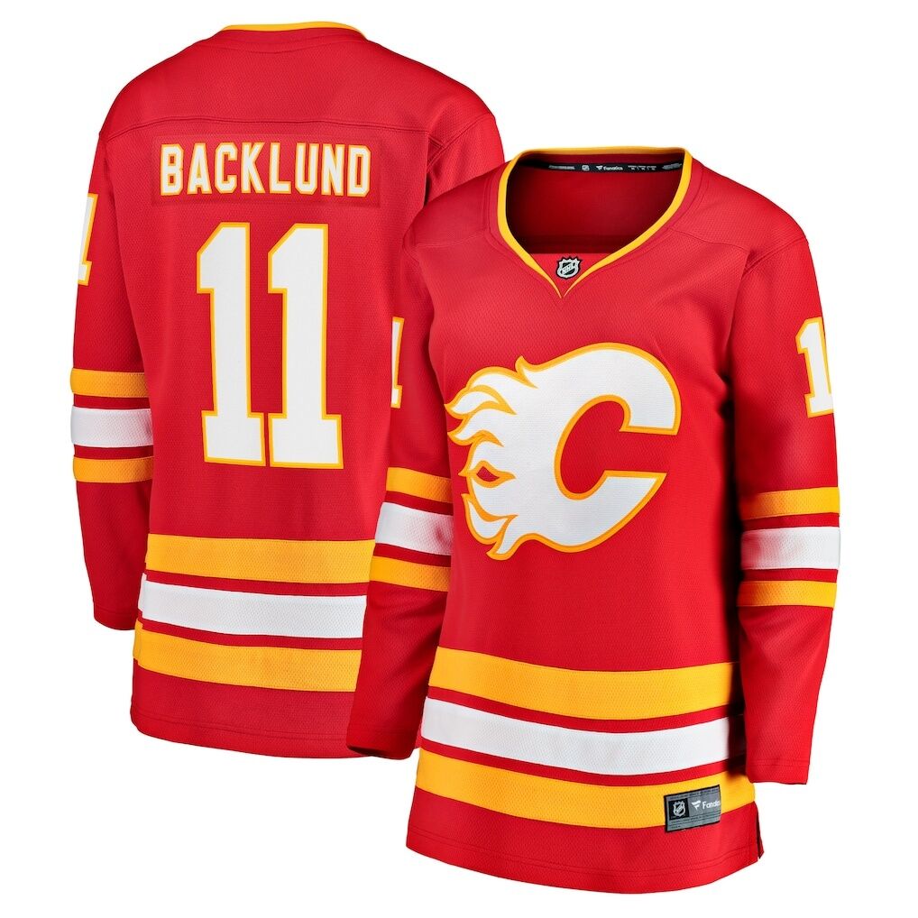 Mikael Backlund Calgary Flames Fashion7 Women's Home Team Breakaway Player Jersey