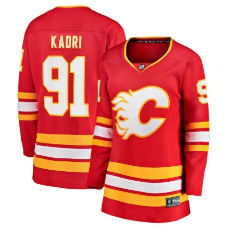 Nazem Kadri Calgary Flames Fashion7 Women's Home Breakaway Player Jersey - Red - Front View