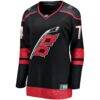 Jaccob Slavin Carolina Hurricanes Fashion7 Women's Home Breakaway Player Jersey - Black - Side View
