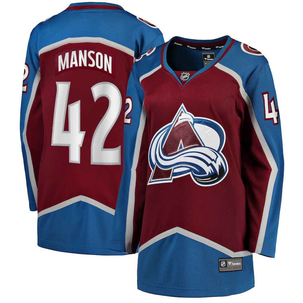Josh Manson Colorado Avalanche Fashion7 Women's Home Breakaway Player Jersey - Burgundy