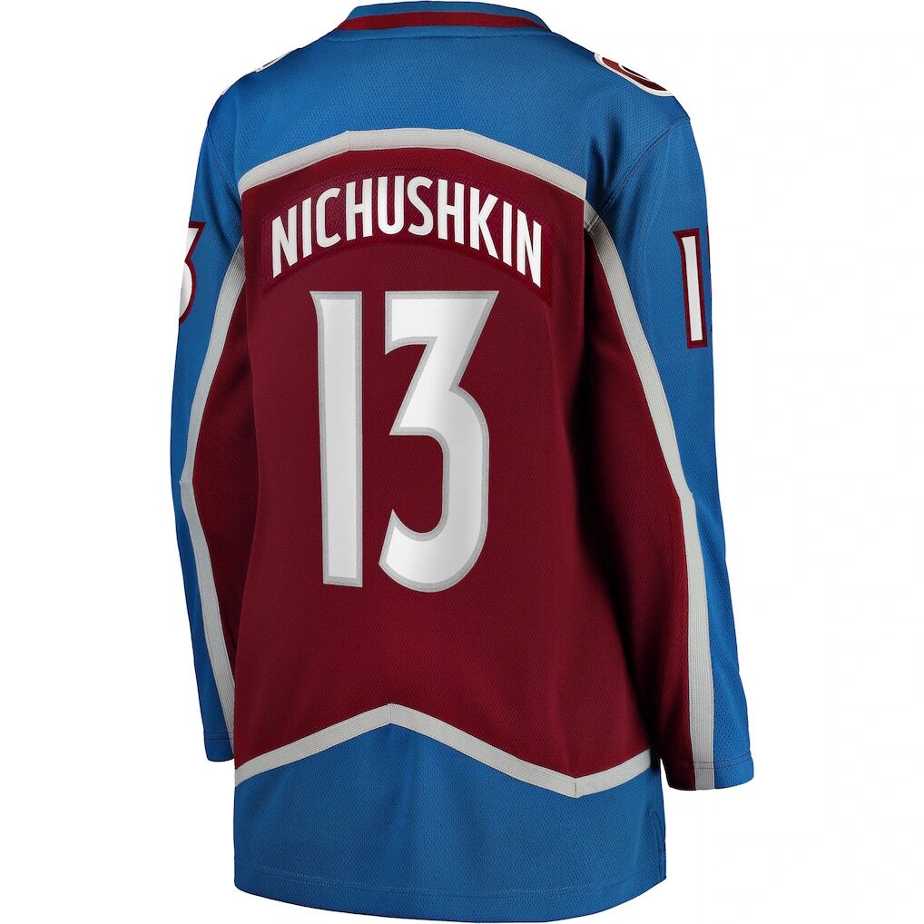 Valeri Nichushkin Colorado Avalanche Fashion7 Women's Home Breakaway Player Jersey - Burgundy